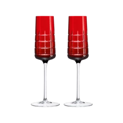 Trendyliving507 Christofle Graphik Red Set 2 Flutes