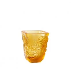 Trendy Living Lalique Pivoines Vase Amber Small