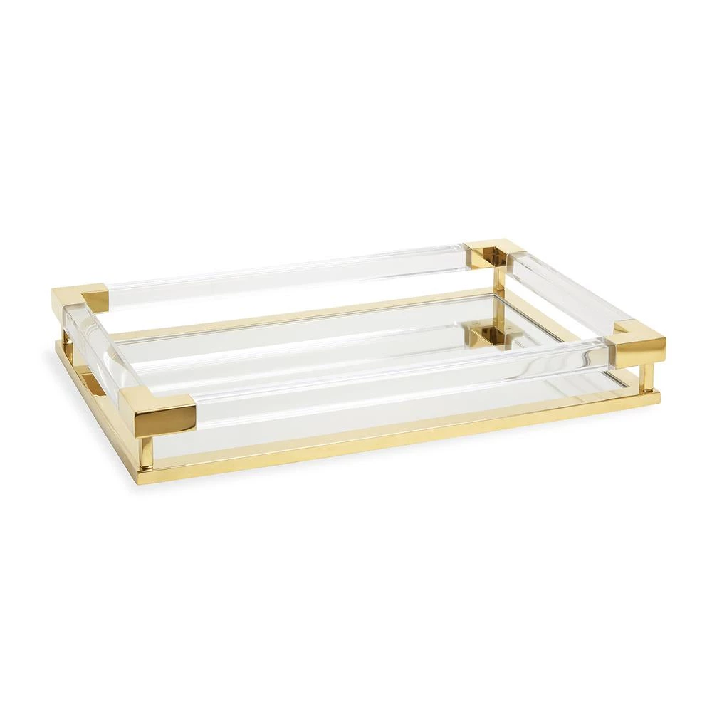 Trendy Living Jacques Tray Lucite And Brass 1 Trendy Living Jacques Tray Lucite And Brass