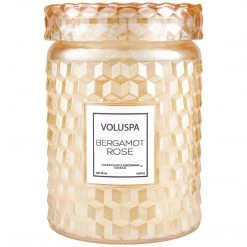 Trendy Living Voluspa Bergamot Rose Large Jar Candle 18 Oz