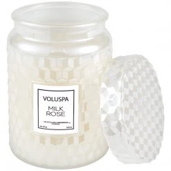 Trendy Living Milk Rose Large Jar Candle 18oz Voluspa