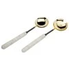 Trendy Living Marble Gold And Black Salad Server