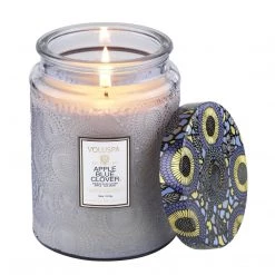 Trendy Living Apple Blue Clover Large Jar Voluspa