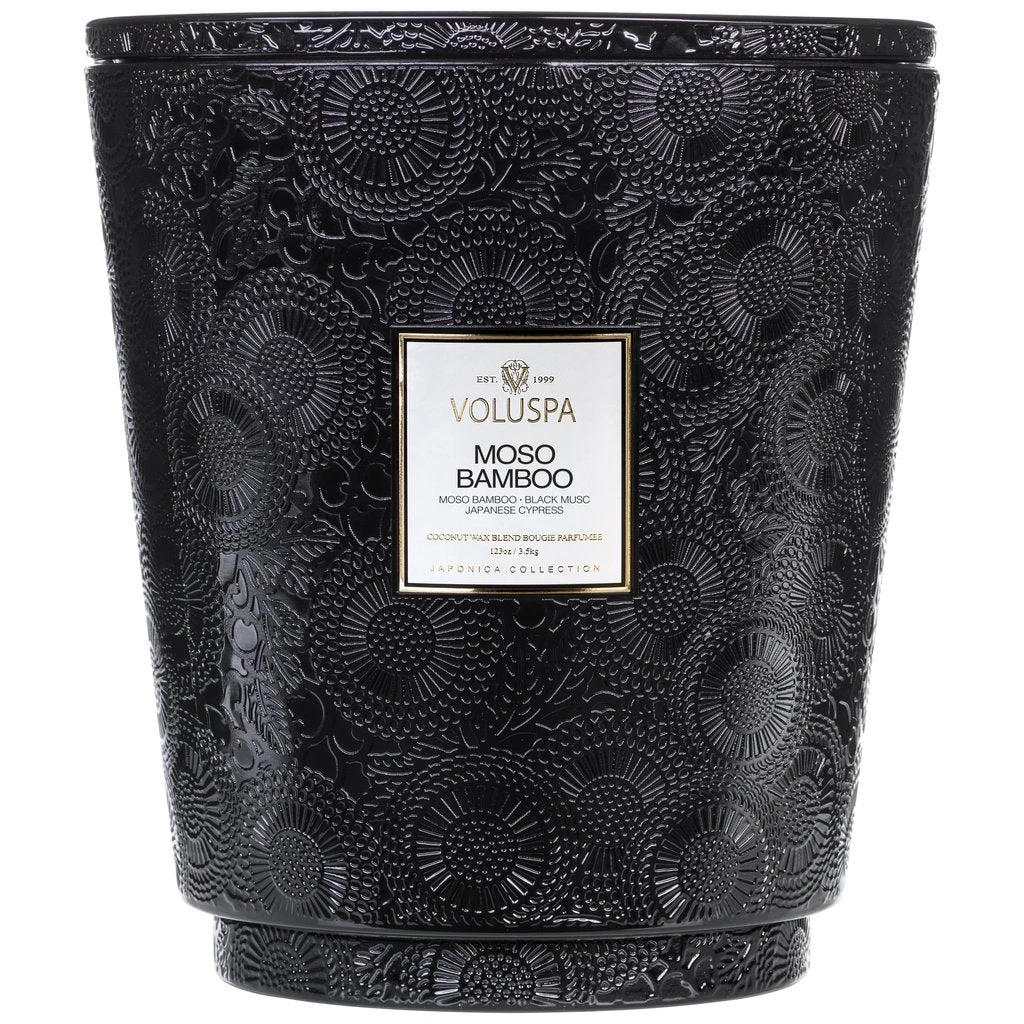 Trendy Living Velas XL Moso Bamboo 5 Wick Hearth Candle 1 Trendy Living Velas XL Moso Bamboo 5 Wick Hearth Candle