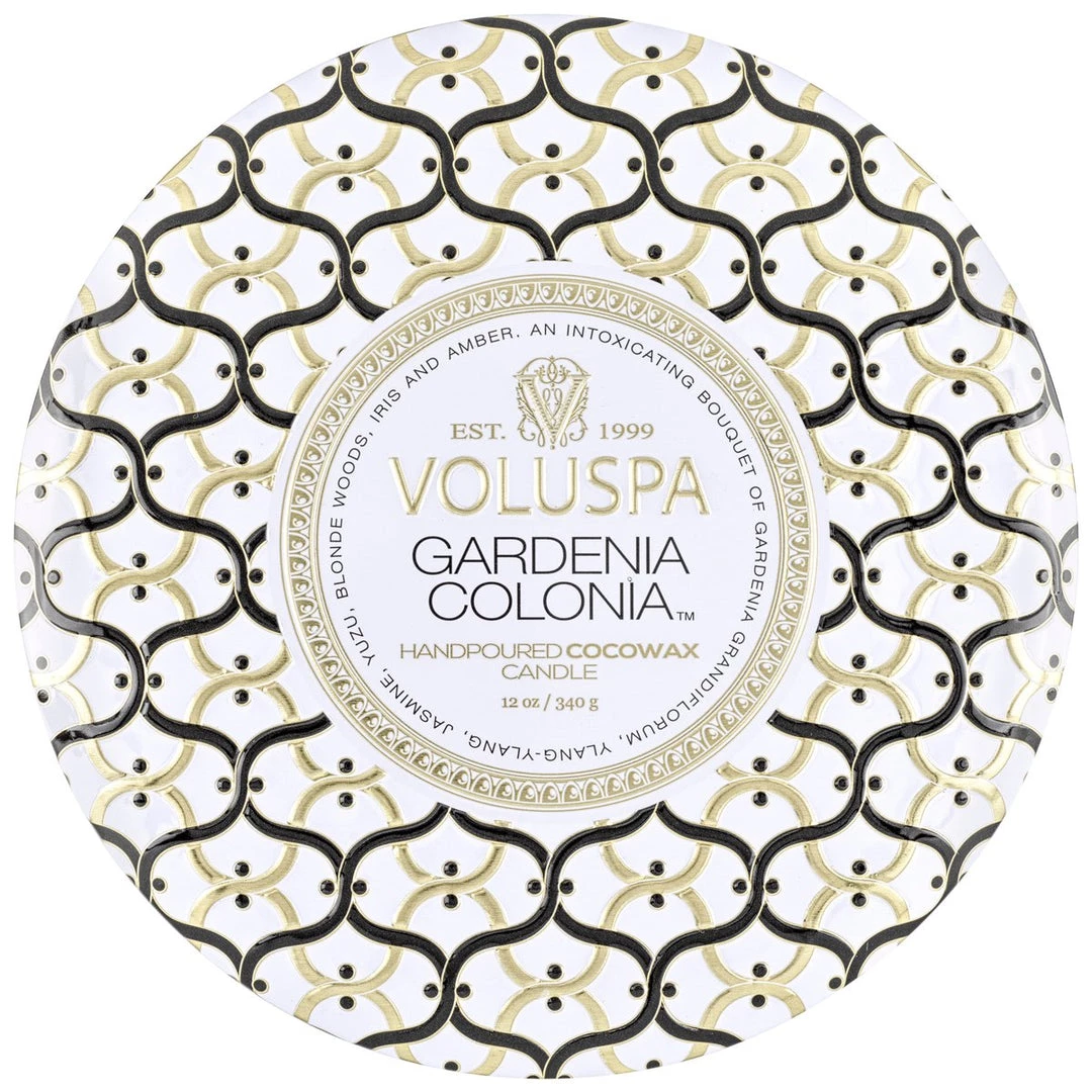 Trendy Living Gardenia Colonia 3 Wick Tin Candle 1 Trendy Living Gardenia Colonia 3 Wick Tin Candle