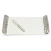 Trendy Living Piezas De Servir Truro Platinum Cheese Tray/knife