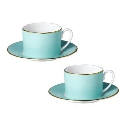 Trendy Living Charlotte Tea Cup And Saucer Set X 2 Juegos De Te Y Cafe.