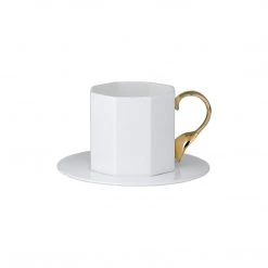 Trendy Living Cutlery Tea Cup And Saucer Gold