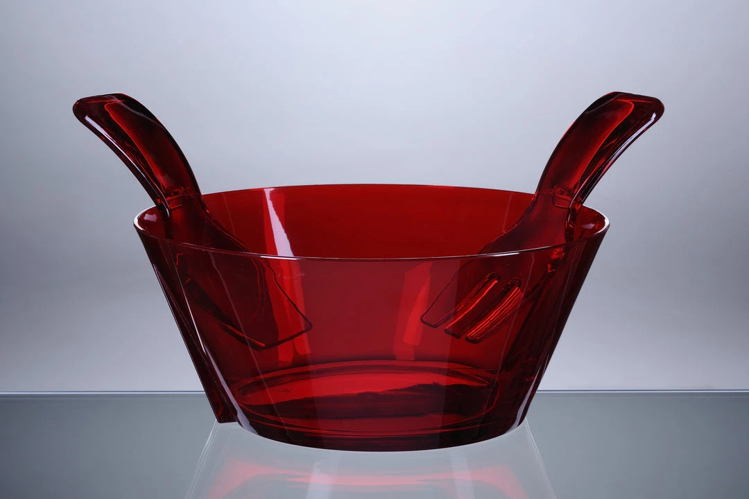 Trendy Living Server Acrylic Set Salad Bowl Fulmine Red Mario Luca Giusti 1 Trendy Living Server Acrylic Set Salad Bowl Fulmine Red Mario Luca Giusti