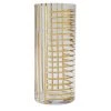 Trendy Living Glass Grid Vase Gold Large Floreros