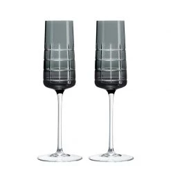 Trendyliving507 Graphik Grey Set 2 Flutes