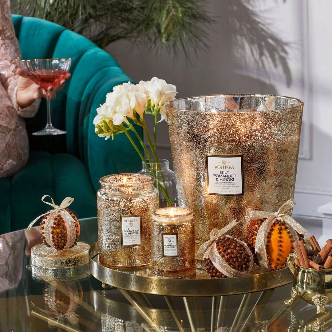 Trendy Living Gilt Pomander & Hinoki 5 Wick Candle Xl 2 Trendy Living Gilt Pomander & Hinoki 5 Wick Candle Xl