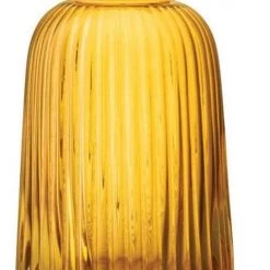 Trendy Living Pleat Vase Amber Lg