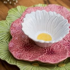 Trendy Living Maria Flor Plato Rosa Piezas De Servir