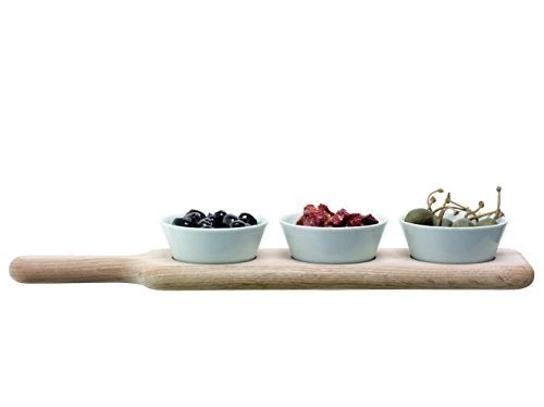 Trendy Living Bowls Paddle Bowl Set & Oak Paddle 1 Trendy Living Bowls Paddle Bowl Set & Oak Paddle