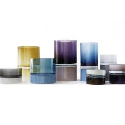 Trendy Living Pair Vessel Smoke Palette Bowls