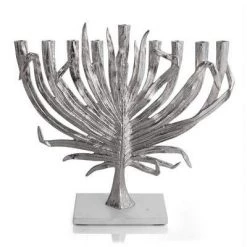 Trendy Living Michael Aram Palm Menorah Silver