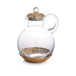 Trendy Living Palm Pitcher With Coaster Michael Aram