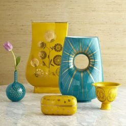 Trendy Living Santorini Alexandra Vase Mustard Jonathan Adler