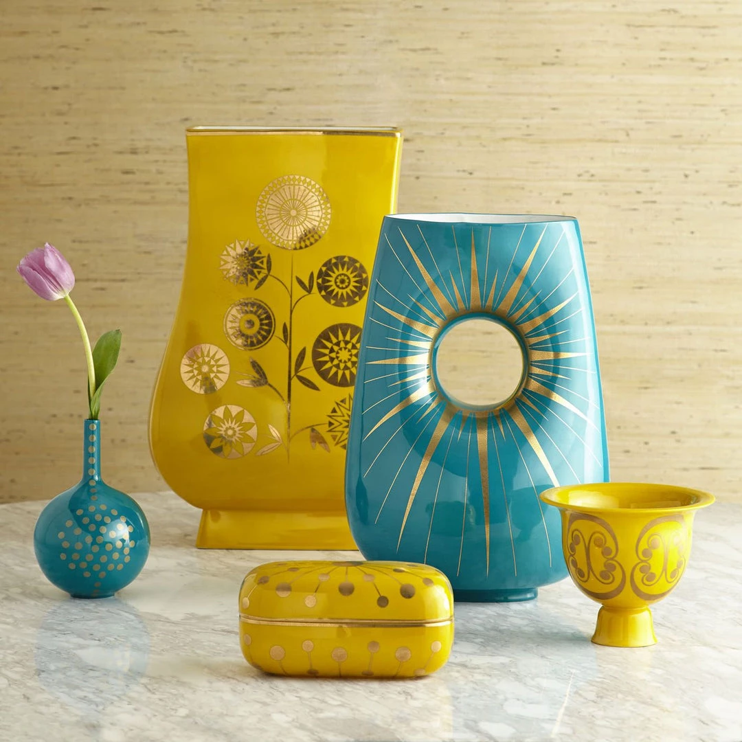 Trendy Living Santorini Alexandra Vase Mustard Jonathan Adler 2 Trendy Living Santorini Alexandra Vase Mustard Jonathan Adler