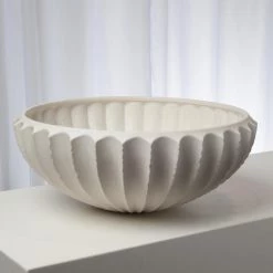 Trendy Living Sawtooth Bowl Rustic White