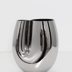 Trendy Living Seam Vessel Medium Silver Floreros