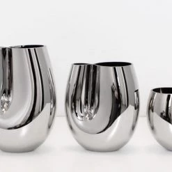 Trendy Living Seam Vessel Medium Silver Floreros