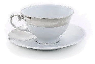 Trendy Living Silver Biscuit Cup Plat With Saucer 1 Trendy Living Silver Biscuit Cup Plat With Saucer