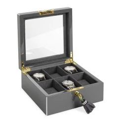 Trendy Living Watch Box Grey Jonathan Adler