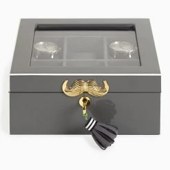 Trendy Living Watch Box Grey Jonathan Adler