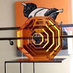 Trendy Living Octagonal Sculpture Orange Esculturas