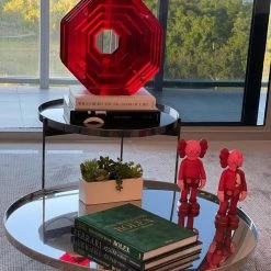 Trendy Living Esculturas Octagonal Sculpture Red