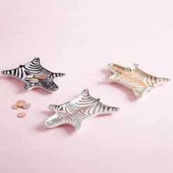 Trendy Living Zebra Stacking Dish Silver Jonathan Adler