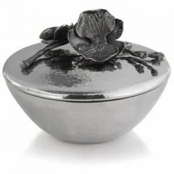 Trendy Living Black Orchid Covered Candy Dish