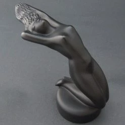 Trendy Living Lalique Chrysis Paperweight Black