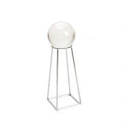 Trendy Living Crystal Orb On Silver Square Base Large Esculturas