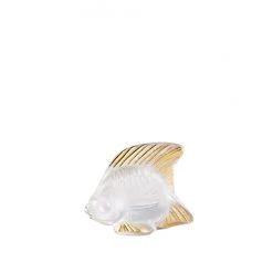 Trendy Living Lalique Fish Clear And Gold Stamped