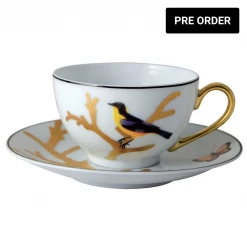 Trendy Living Aux Oiseaux Tea Cup And Saucer Bernardaud