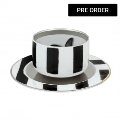 Trendy Living Sol Y Sombra Tea Cup And Saucer