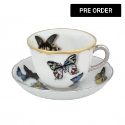 Trendy Living Butterfly Parade Tea Cup And Saucer