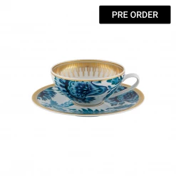 Trendy Living Gold Exotic Tea Cup And Saucer Vista Alegre
