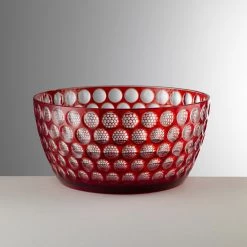 Trendy Living Mario Luca Giusti Lente Acrylic Salad Bowl Red