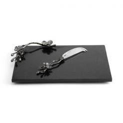 Trendy Living Black Orchid Cheese Board W/ Knife Small