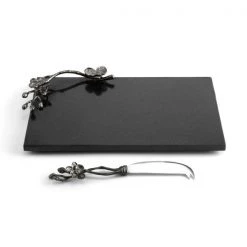 Trendy Living Black Orchid Cheese Board W/ Knife Small