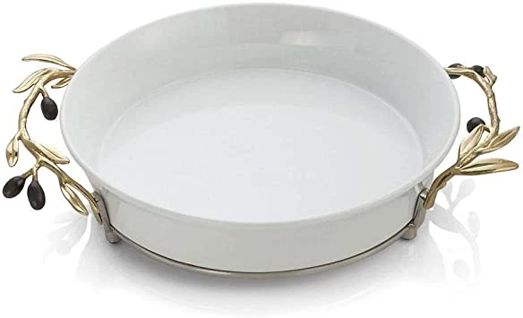 Trendy Living Olive Branch Gold Pie Dish Michael Aram 1 Trendy Living Olive Branch Gold Pie Dish Michael Aram