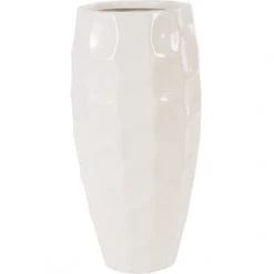 Trendy Living Mando Vase Gel Coat White Sm Floreros